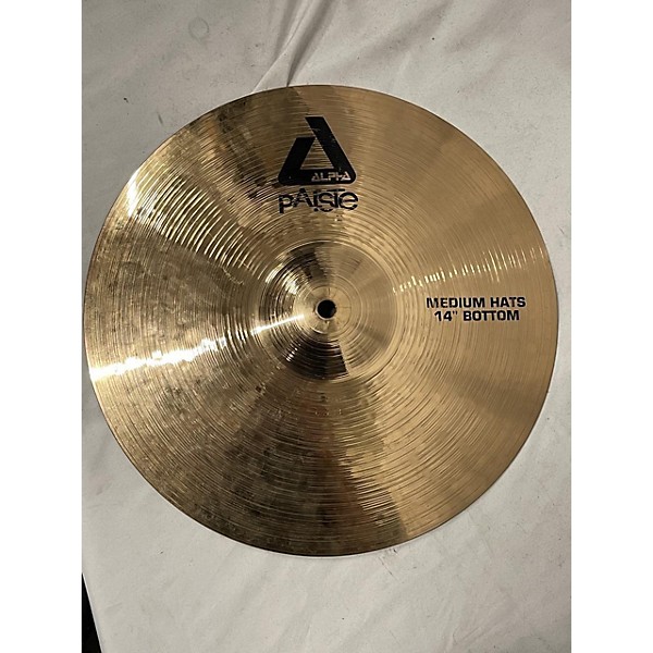 Used Paiste In Alpha Medium Hi Hat Bottom Cymbal Guitar Center