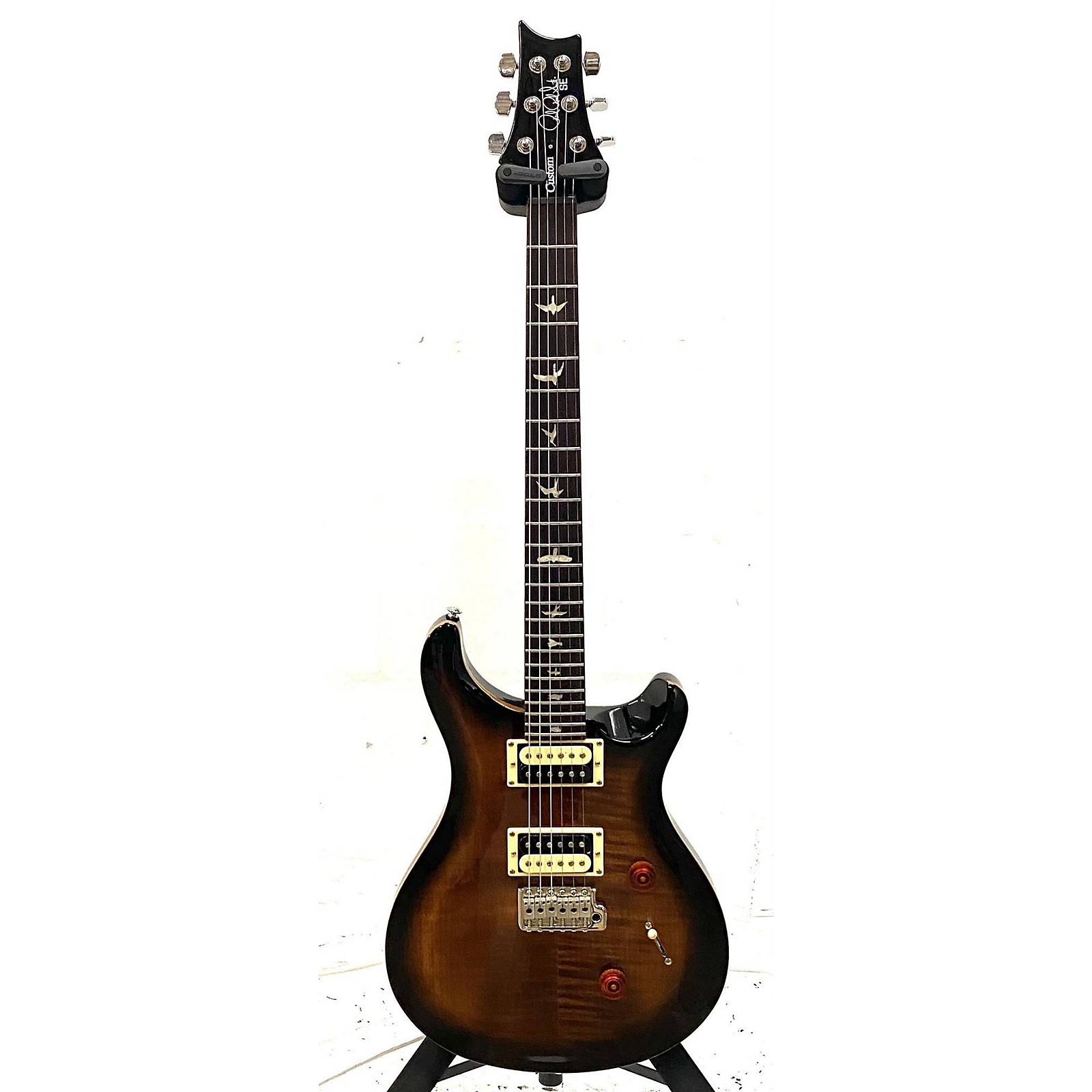 Used Prs Cm Se Custom Solid Body Electric Guitar Brown Sunburst