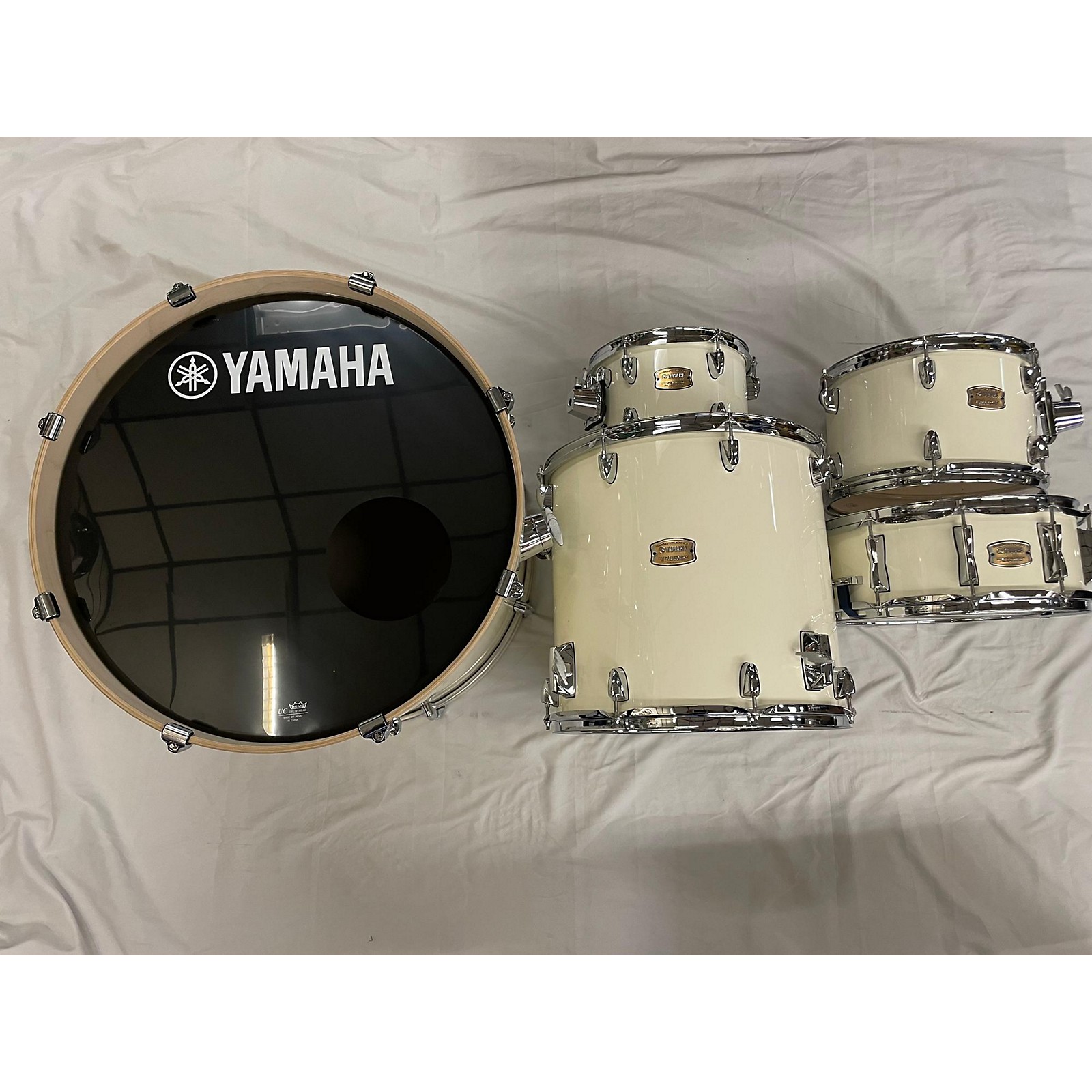 Used Yamaha Stage Custom Drum Kit Alpine White Guitar Center