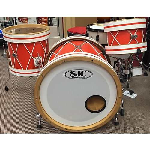 Used SJC Drums 3 Piece Custom Butcher Hoop Kit Drum Kit Guitar Center