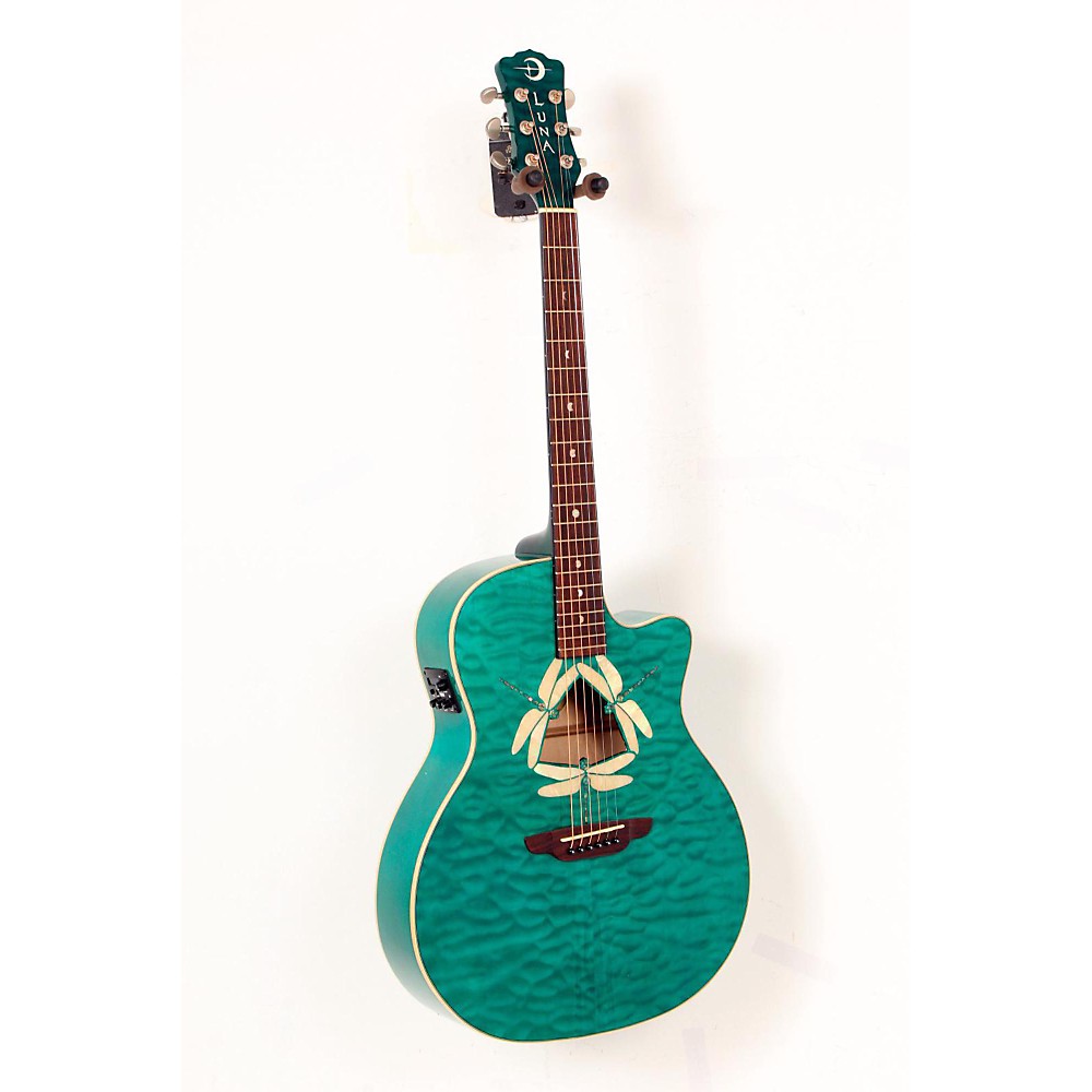 UPC 888365320144 product image for Luna Guitars Fauna Dragonfly Acoustic-Electric Guitar Quilted Maple Top 88836532 | upcitemdb.com