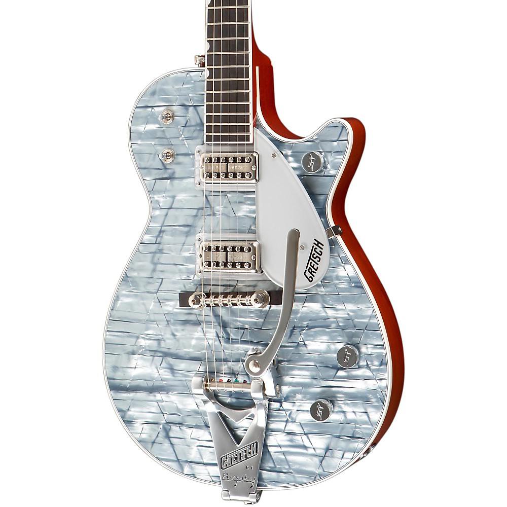 UPC 717669175054 product image for Gretsch Guitars G6129tl Sparkle Jet Electric Guitar With Bigsby Light Blue Pearl | upcitemdb.com