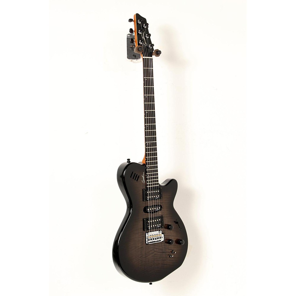 UPC 888365266558 product image for Godin Xtsa Flame Electric Guitar Transparent Black 888365266558 | upcitemdb.com