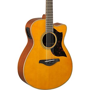 Yamaha A Series Ac M Cutaway Concert Acoustic Electric Guitar Tobacco