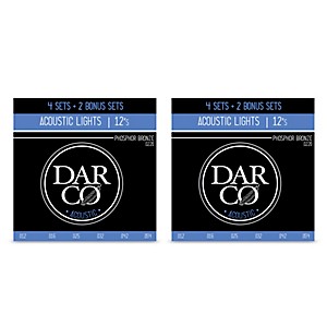 Darco Acoustic 6 Set Value Pack Phosphor Bronze Lights-Light (12-54) 2-Pack  