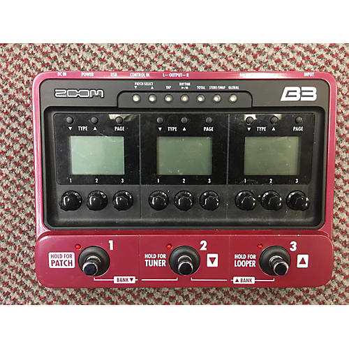 Used Zoom B3 Bass FX And Amp Simulator Bass Effect Pedal Guitar Center