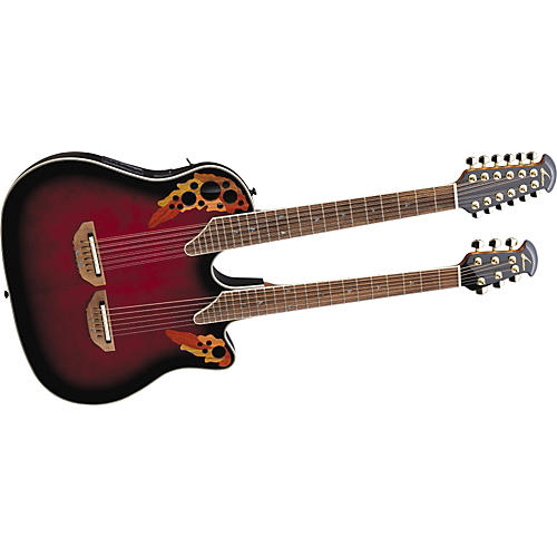 Ovation Celebrity Doubleneck CSE225 AcousticElectric Guitar Ruby