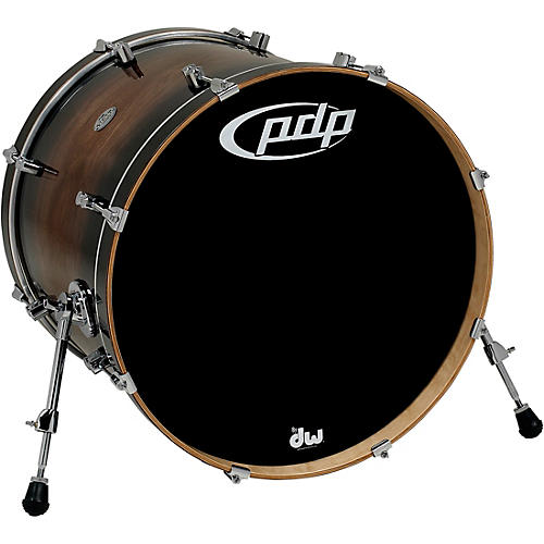 PDP by DW Concept Exotic Series Bass Drum Walnut to Charcoal Burst 22 x