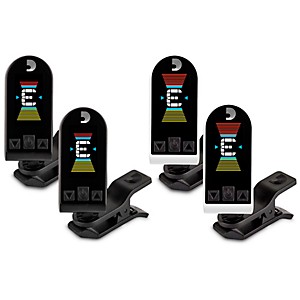 D'Addario Equinox Headstock Tuner Black and White 4 Pack  