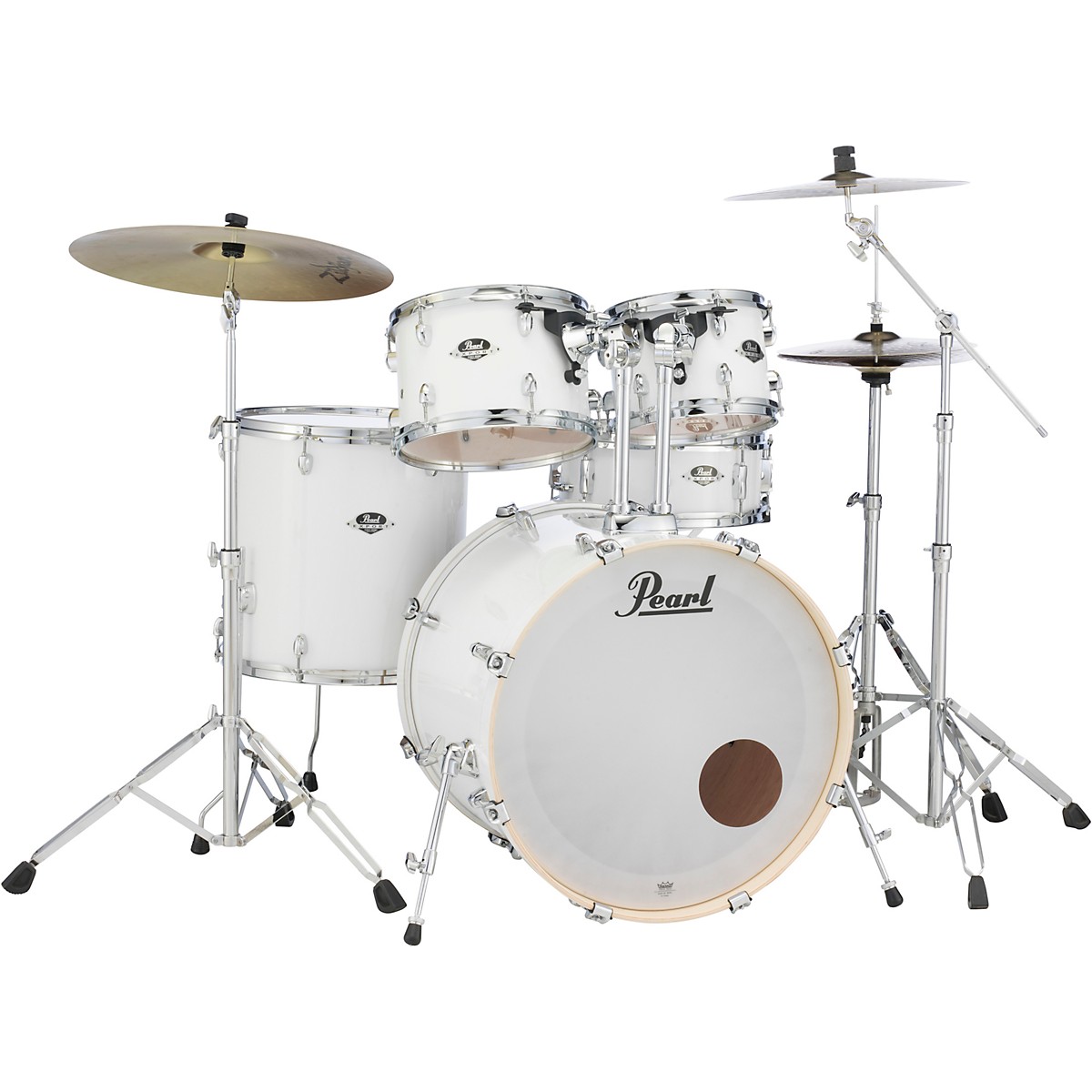 Pearl Export Standard 5 Piece Drum Set With Hardware Pure White