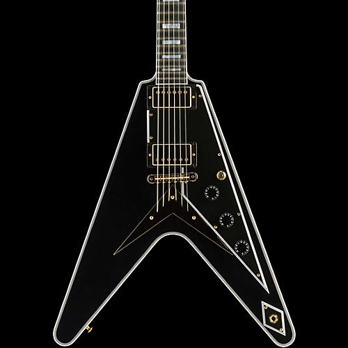 Gibson Custom Flying V Custom Solid Body Electric Guitar Ebony 5ply