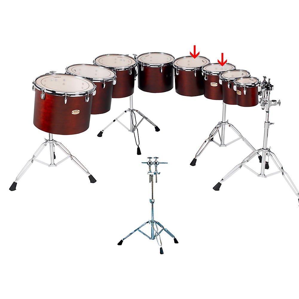 UPC 886830525193 product image for Yamaha Concert Tom Set With Ws860a Stand Dark Wood Stain 10 And 12 In. | upcitemdb.com