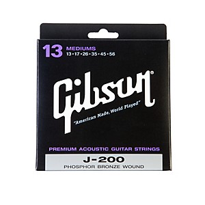 Gibson J-200 Deluxe Phosphor Bronze Acoustic Guitar Strings - Medium by Gibson