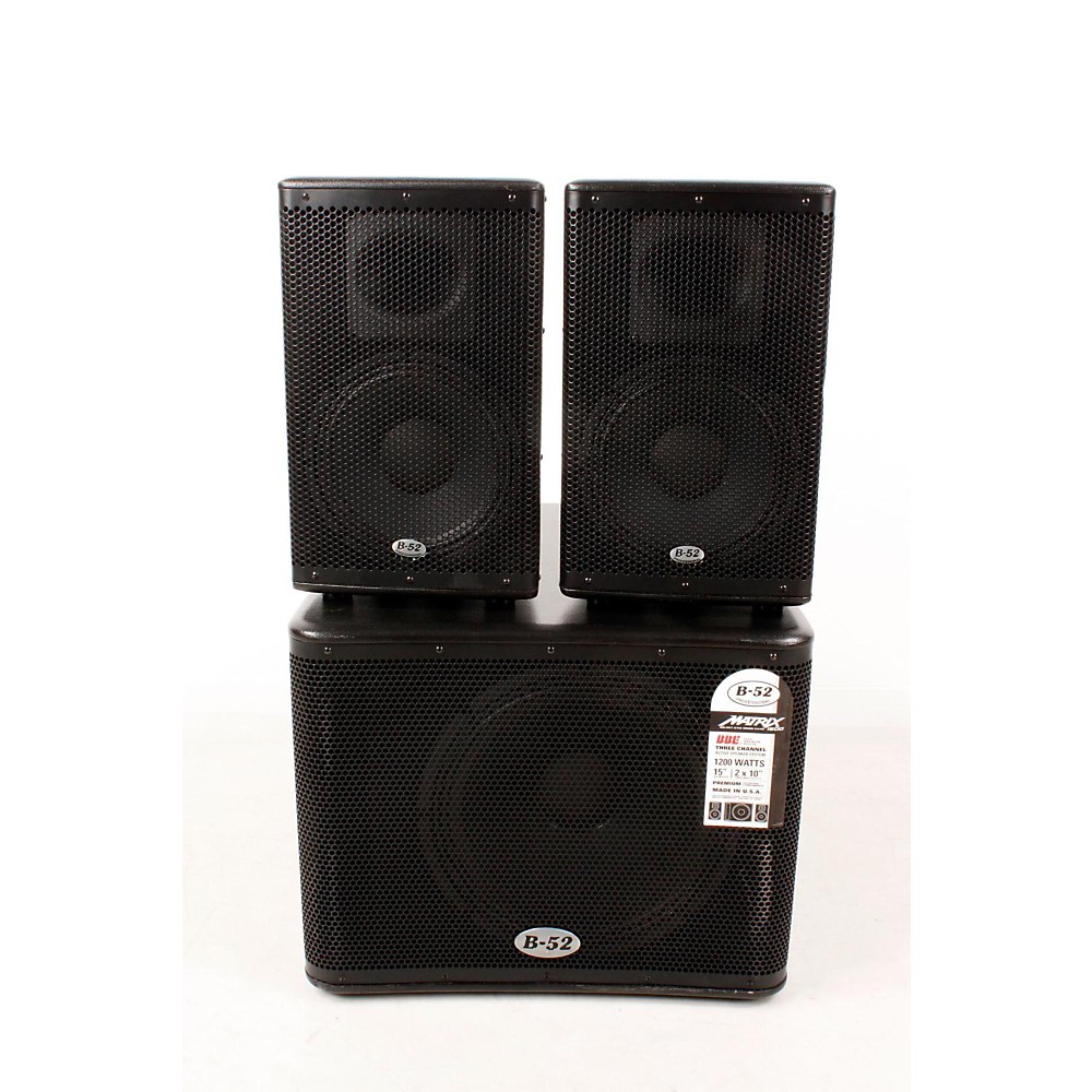 UPC 888365327167 product image for B-52 Matrix-1500 1200-Watt 15 Sub & Two 10 2-Way Three Piece Active Speaker Syst | upcitemdb.com