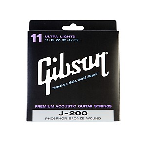 Gibson J200UL Deluxe Phosphor Bronze Ultra Light Acoustic Guitar Strings by Gibson