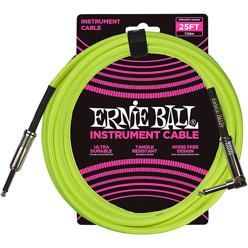 Ernie Ball 25" Straight to Angle Instrument Cable