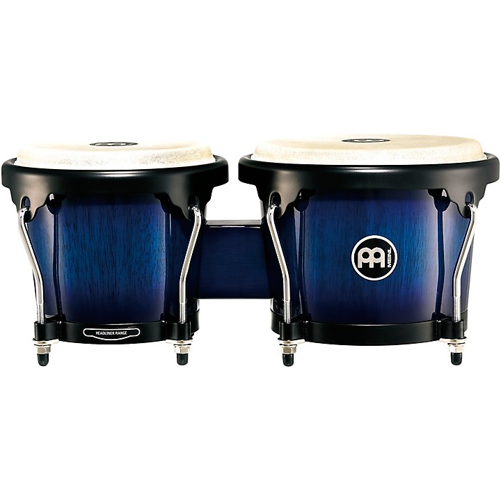 MEINL Headliner Wood Bongos With Ocean Blue Burst Finish Guitar Center