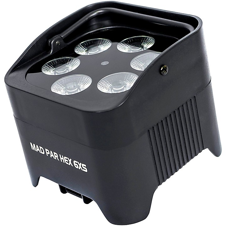 Jmaz Lighting Mad Par Hex Xs Battery Powered Led Uplight Black