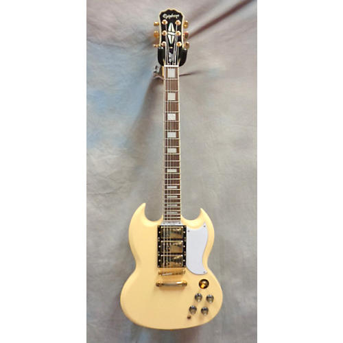Used Epiphone Les Paul Custom SG Solid Body Electric Guitar Cream
