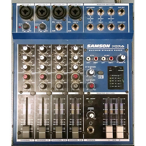 Used Samson MDR6 Unpowered Mixer Guitar Center