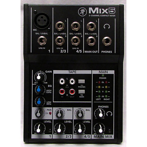 Used Mackie Mix5 Unpowered Mixer Guitar Center