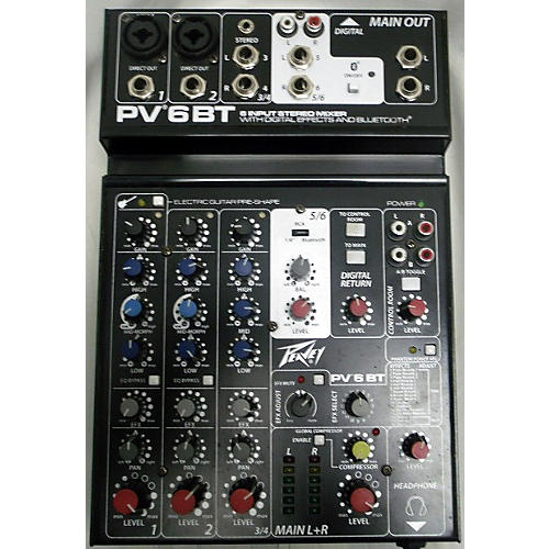 Used Peavey PV6BT Powered Mixer Guitar Center