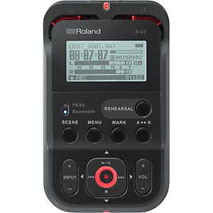 Roland R-07 High-Resolution Audio Recorder with Bluetooth in Black  