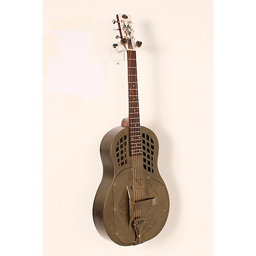 Blemished Regal RC58 Tricone Metal Body Resonator Guitar Texas Tea