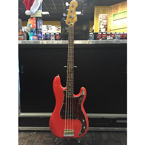 Used Fender Squier Electric Bass Guitar Fiesta Red Guitar Center