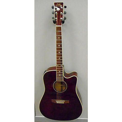 Used Bean Blossom AURORA Red Acoustic Electric Guitar Guitar Center