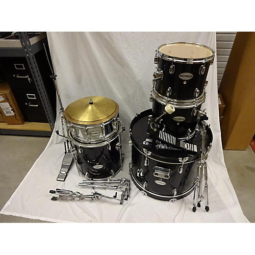 Used Honer 5 piece Rockwood Black And Silver Drum Kit Guitar Center