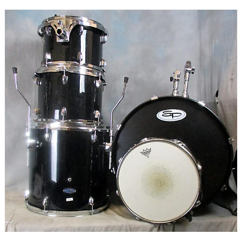 Used SOUND PERCUSSION 5 piece SP Black Drum Kit Black Guitar Center
