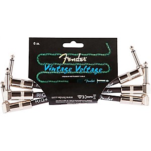 Fender Vintage Voltage Angle-Angle Instrument Patch Cable 3 Pack by Fender