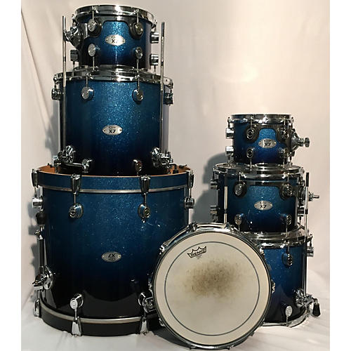Used PDP by DW X7 Drum Kit Blue Sparkle Fade Guitar Center