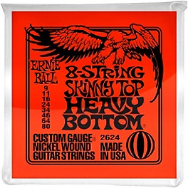 Ernie Ball .009-.080 Skinny Top Heavy Bottom 8-String Guitar Set