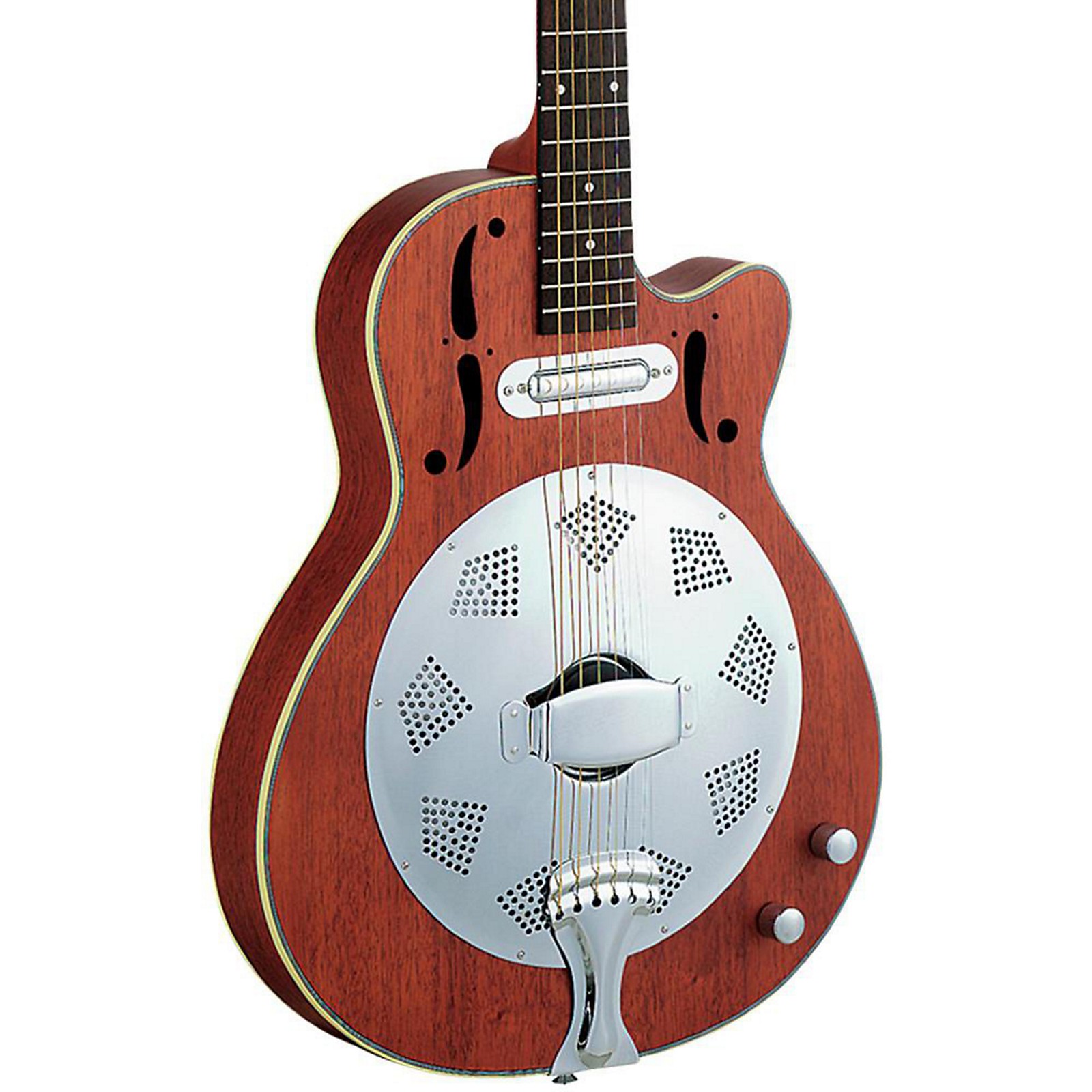 Hollow Body Resonator Acoustic Guitar In Red Color