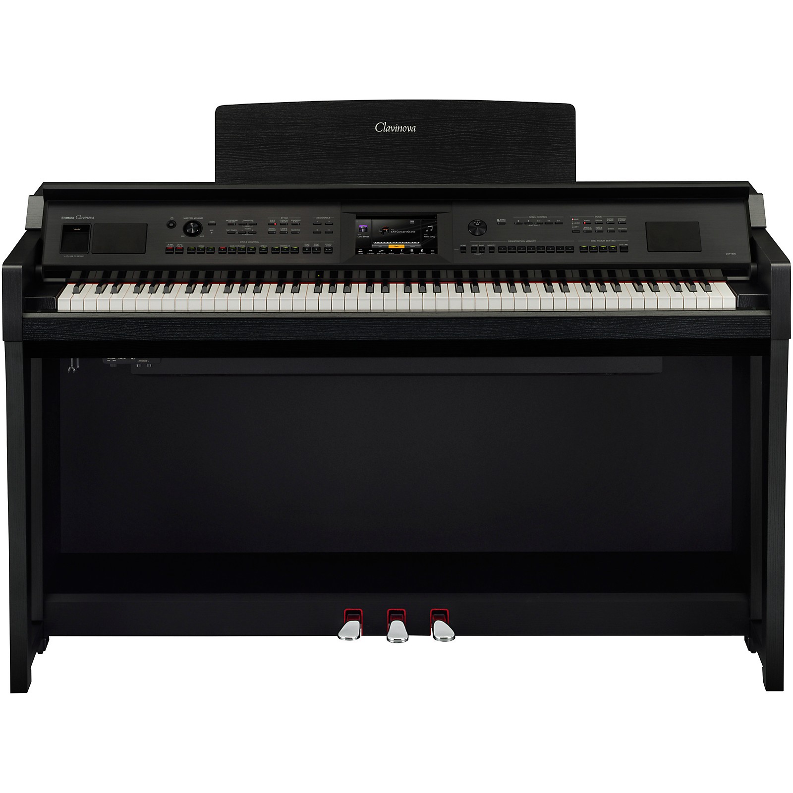 Yamaha Clavinova Cvp 805 Console Digital Piano With Bench Polished Ebony Guitar Center - roblox piano keyboard v11 song of healing youtube