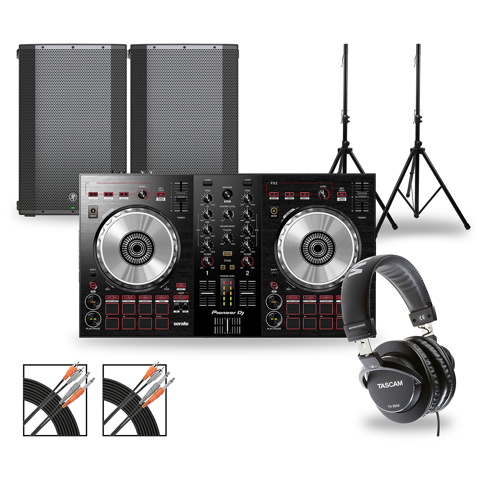 Pioneer Dj Package With Ddj Sb3 Controller And Mackie Thump Series Speakers Guitar Center