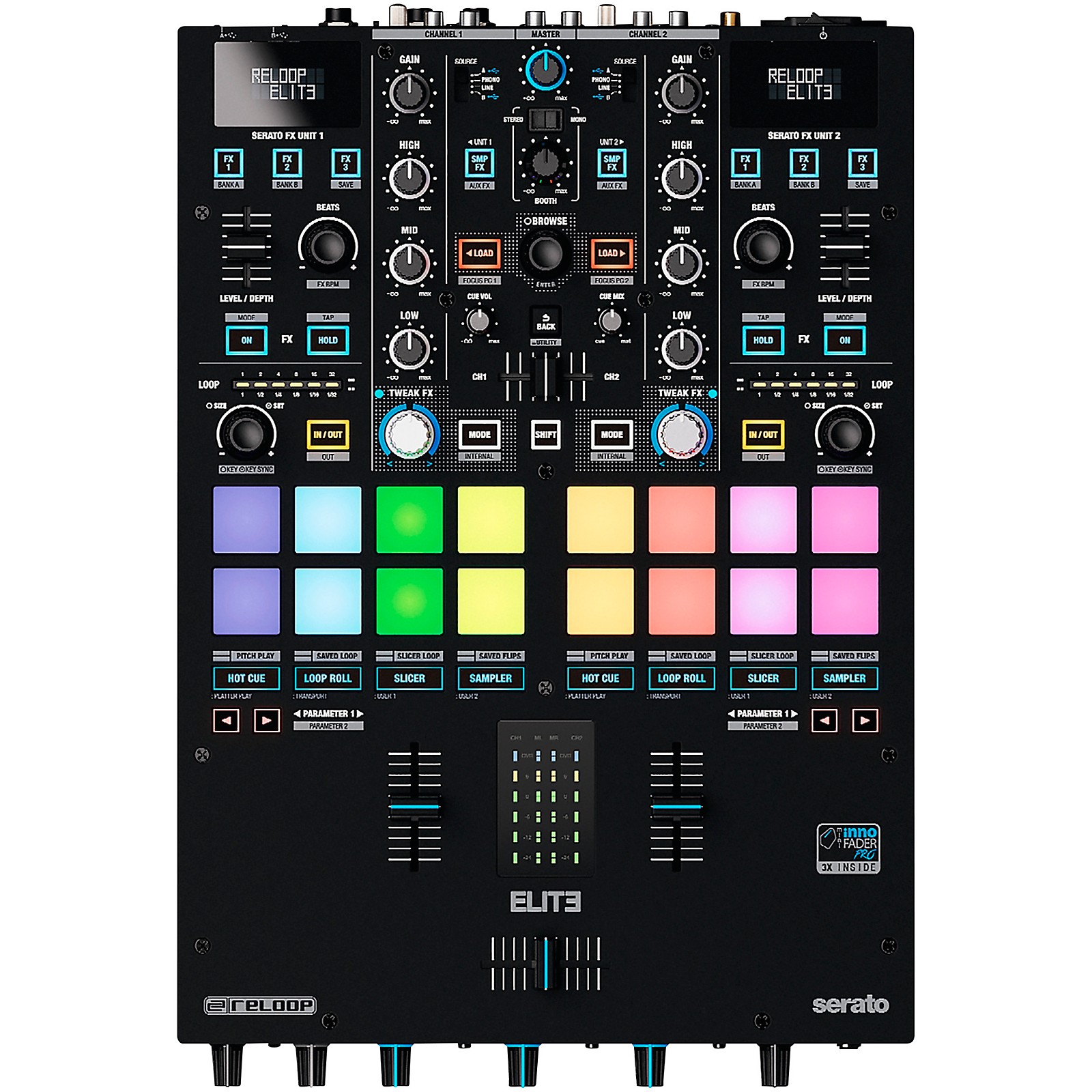 Reloop Reloop ELITE 2-Channel DVS Battle Mixer for Serato DJ Pro