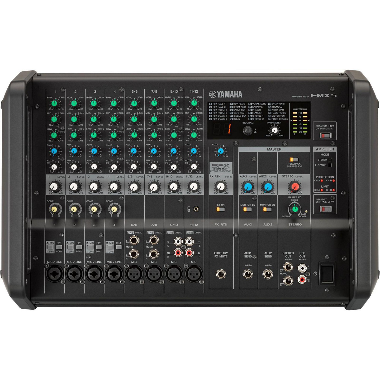 Yamaha Emx5 12 Input Powered Mixer With Dual 630 Watt Amp Guitar Center