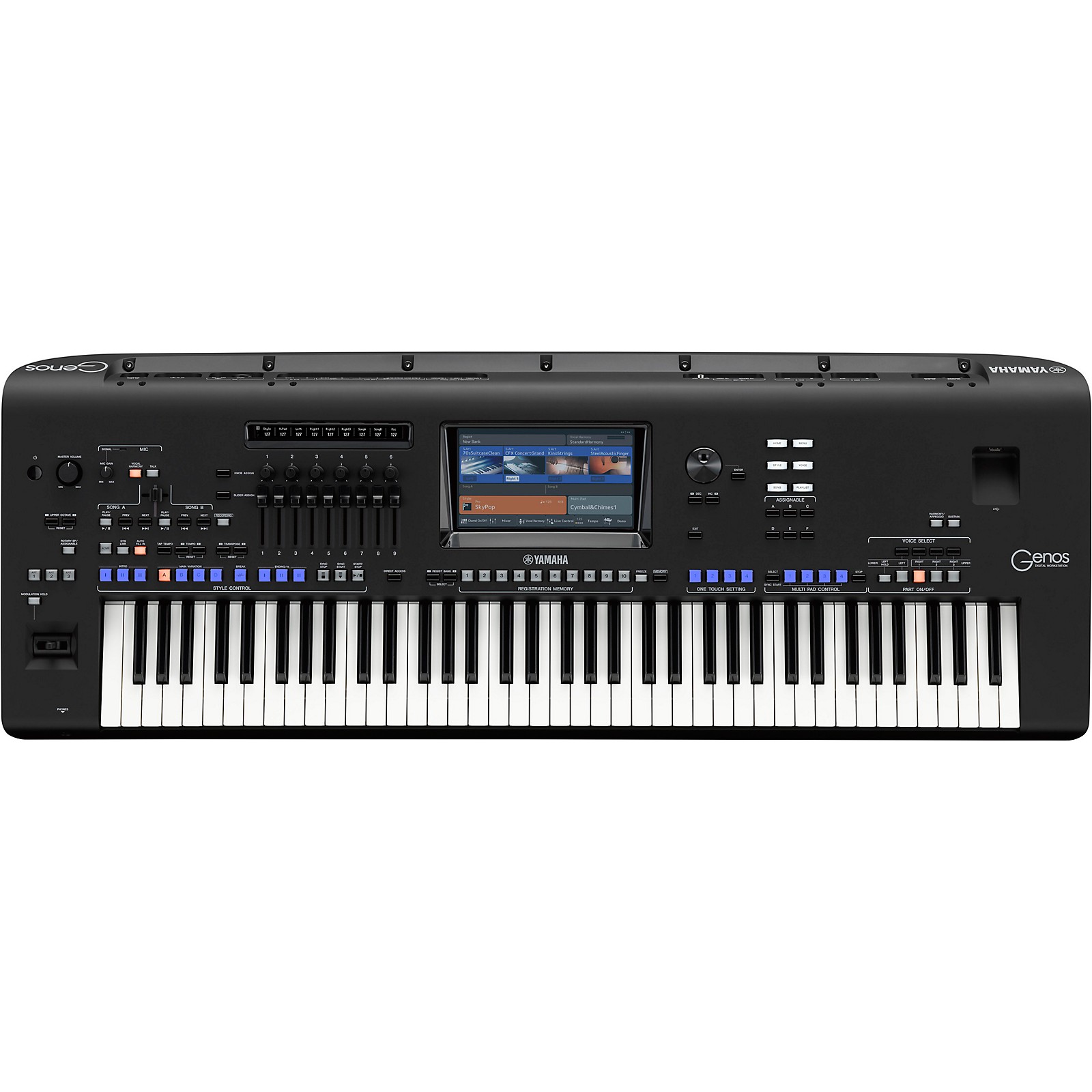 Yamaha Genos 76 Key Flagship Arranger Workstation Guitar Center - roblox piano keyboard sheet music 2yamaha com