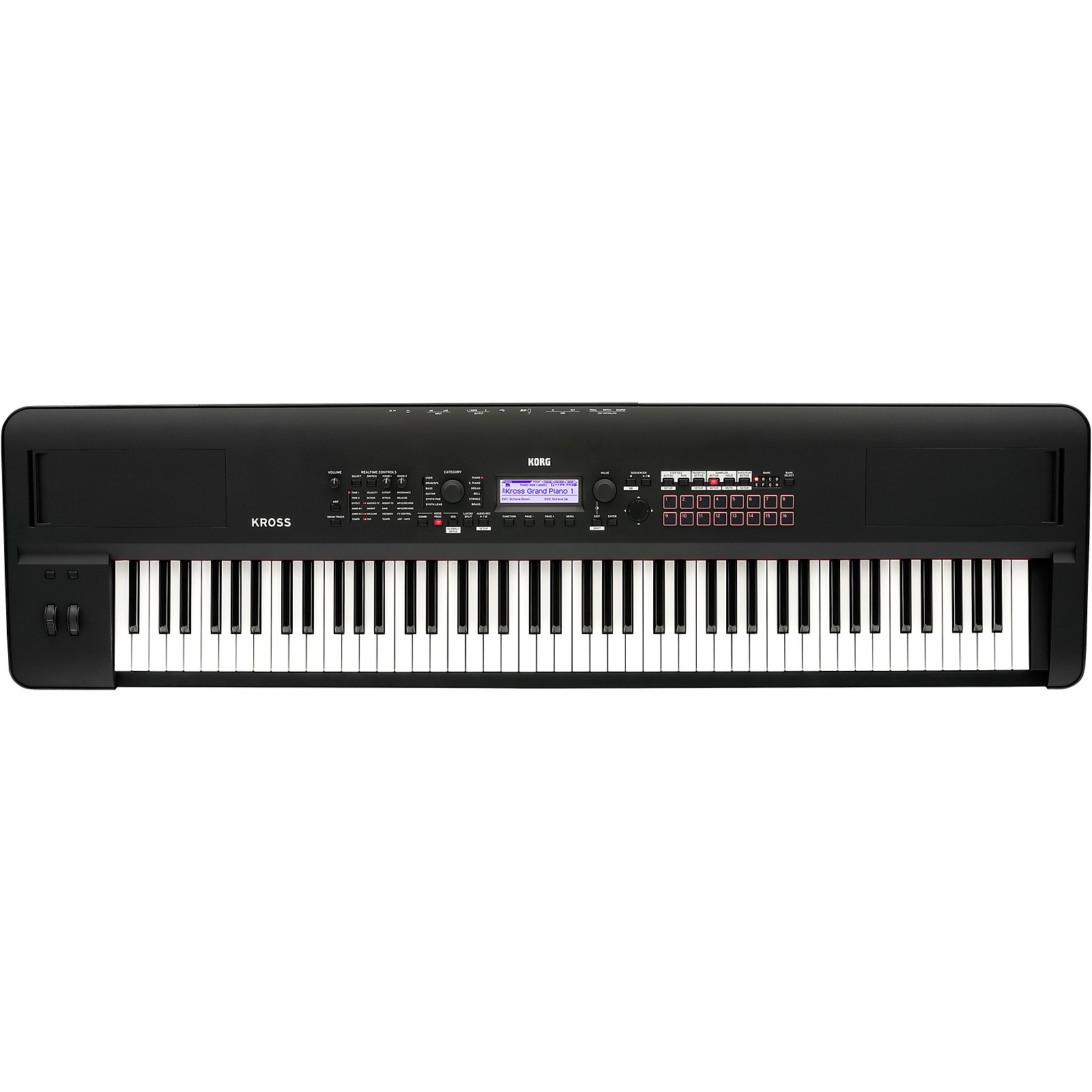 Korg Kross 2 88 Key Performance Synth Workstation With Added Pcm And Sounds In Matte Black Guitar Center - roblox piano keyboard v11 sheets