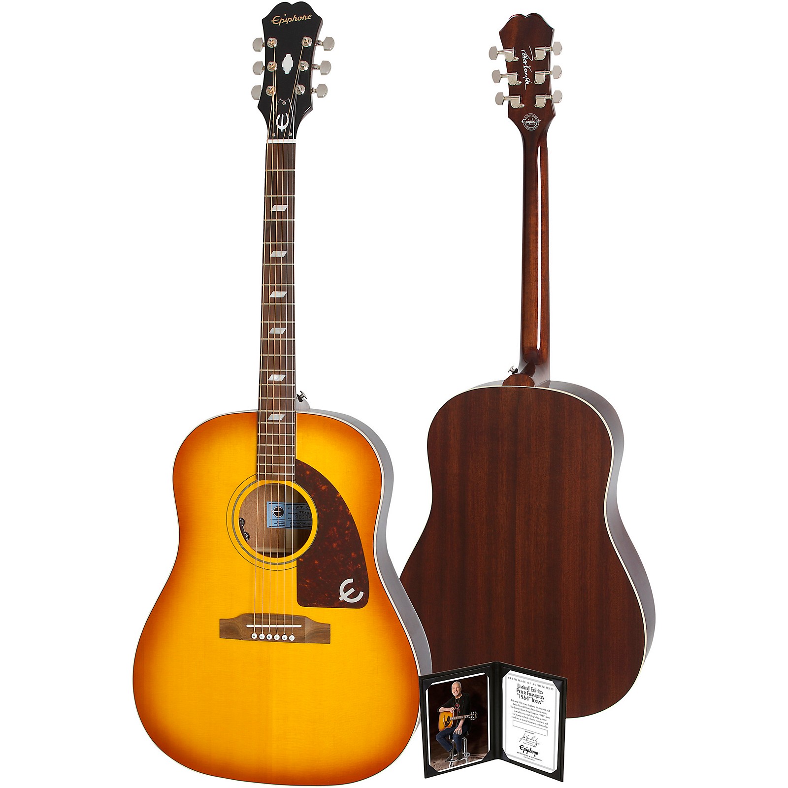 Epiphone Ltd Ed Peter Frampton 1964 Texan Acoustic Electric Guitar Vintage Burst Guitar Center