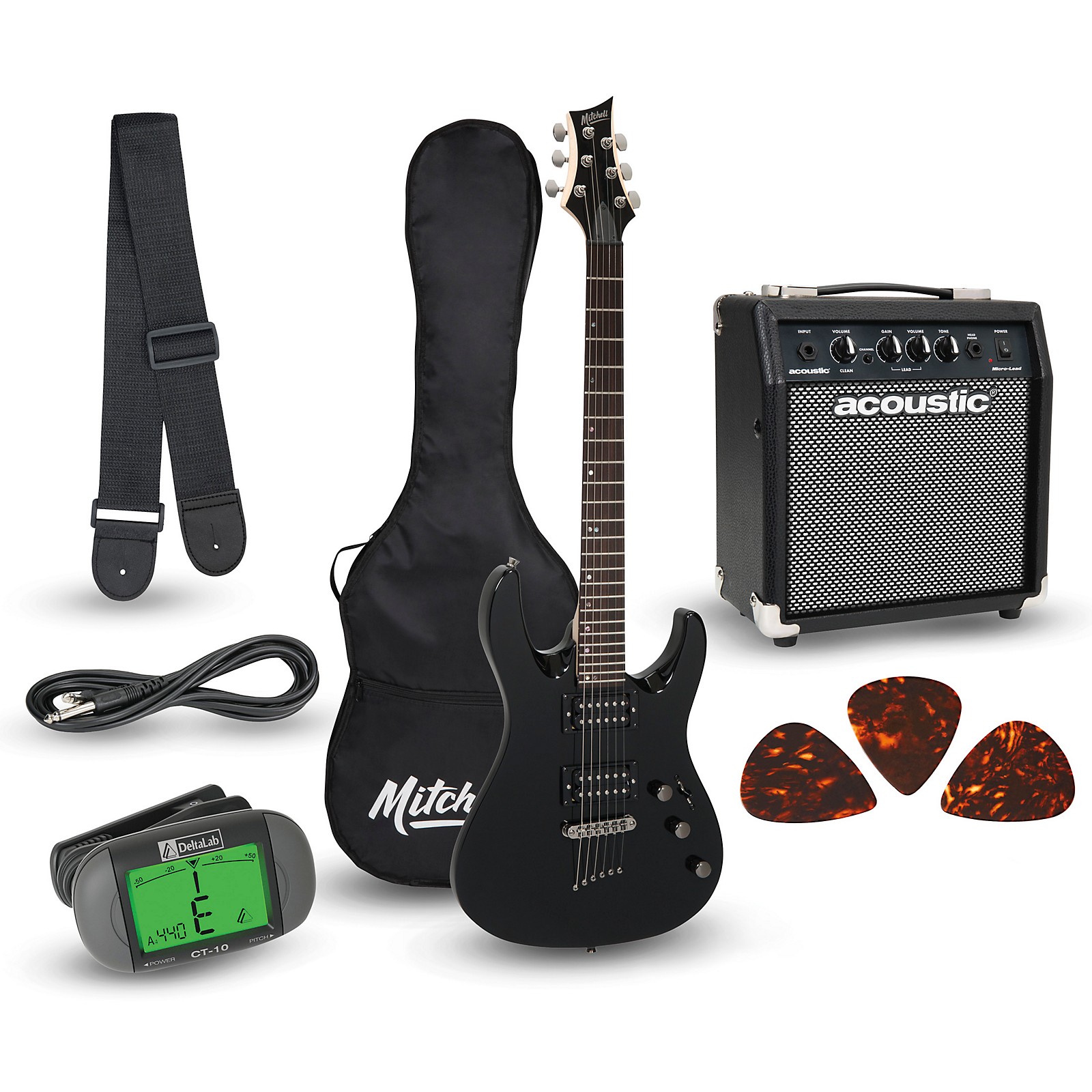 Mitchell Md150pk Electric Guitar Launch Pack With Amp Black Guitar Center