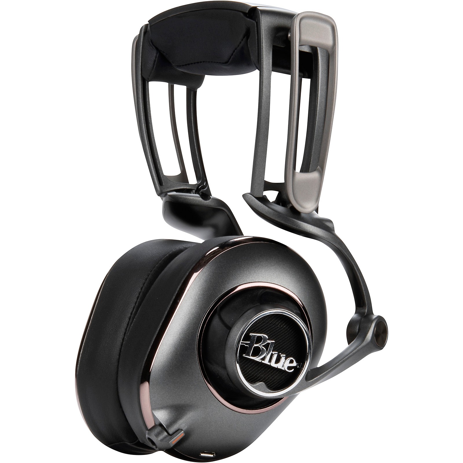 blue studio headphones