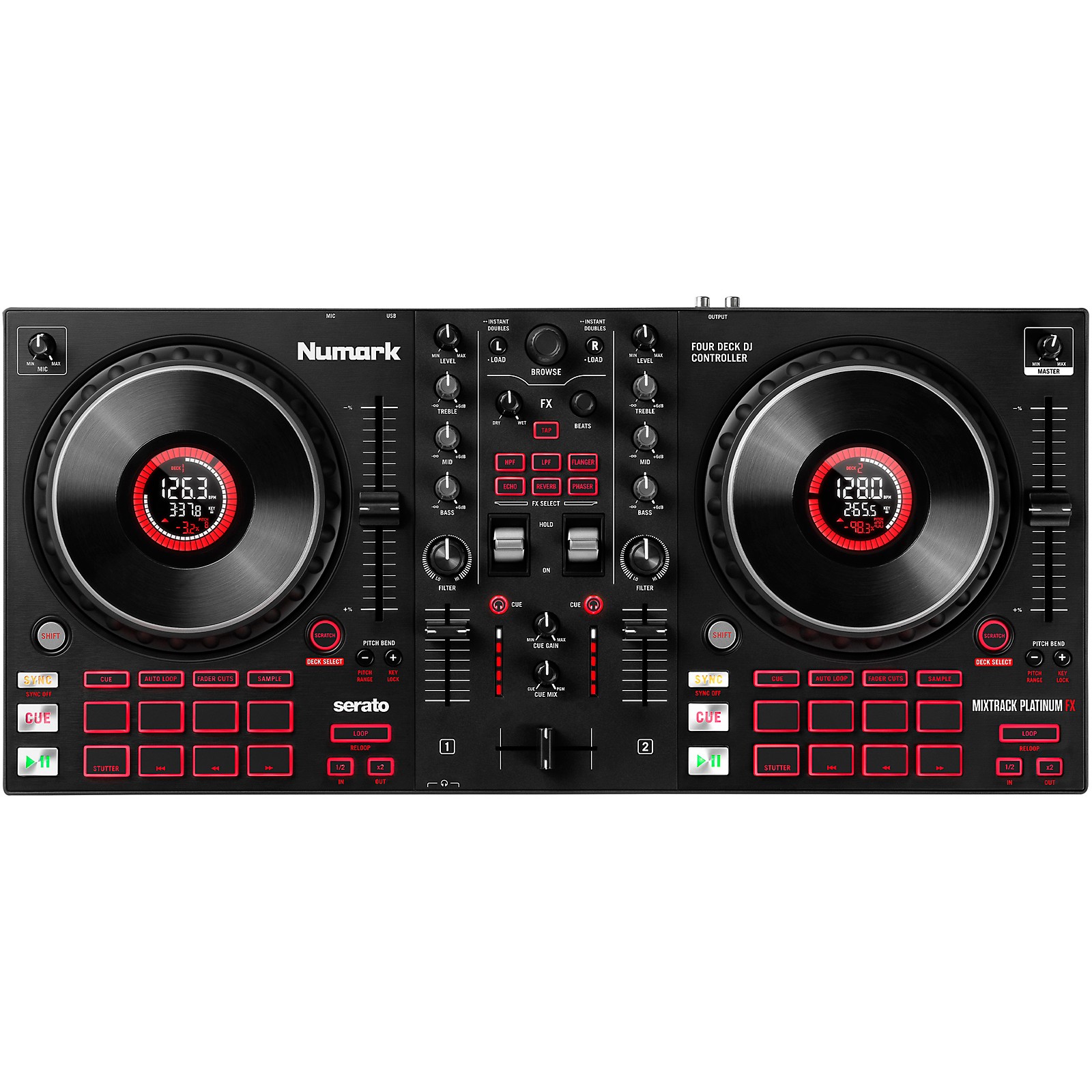 Numark Mixtrack Platinum Fx 2 Channel Dj Controller Guitar Center