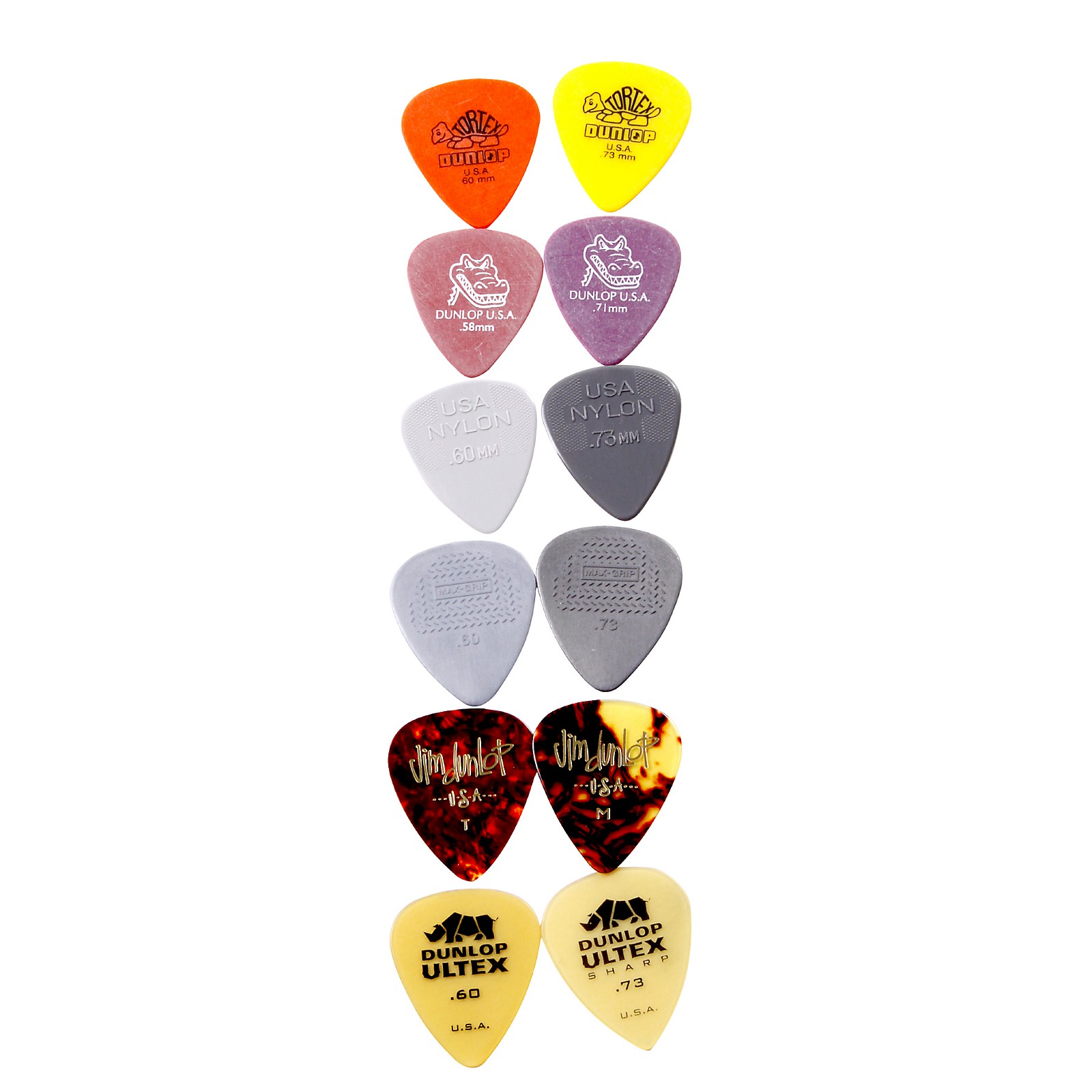Dunlop PVP101 Pick Variety Pack Assorted Light//Medium 12//Player/'s Pack