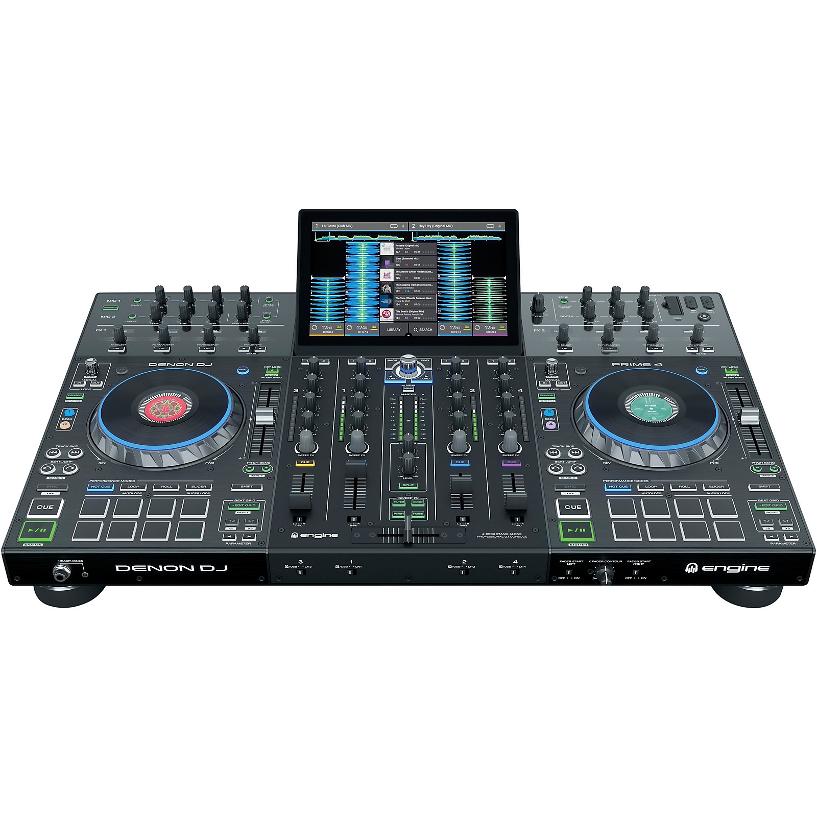 Denon Dj Prime 4 Professional 4 Channel Dj Controller Guitar Center