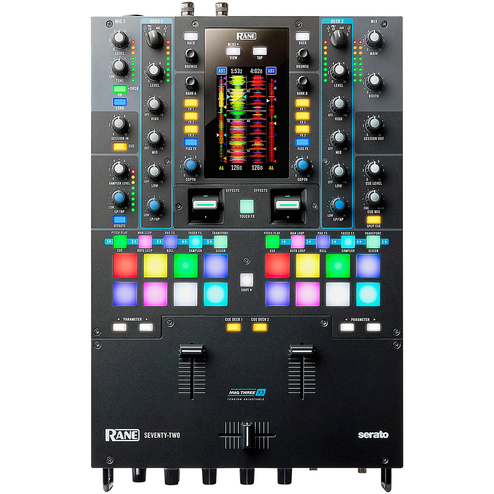 Rane Dj Seventy Two Battle Ready 2 Channel Dj Mixer With Touchscreen And Serato Dj Guitar Center