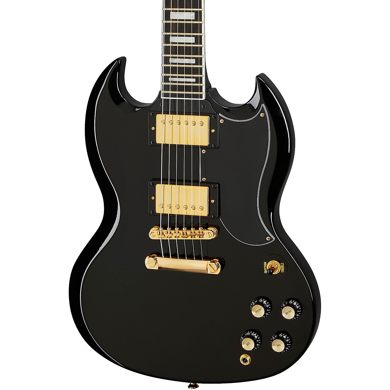 epiphone sg black and gold